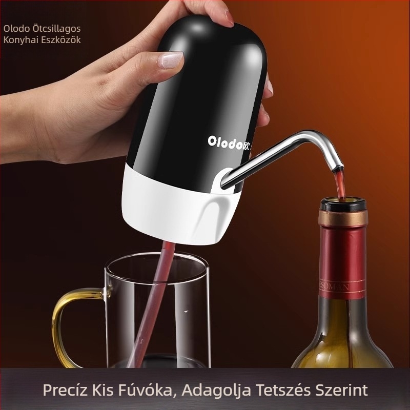 Elektromos önfelszívó borpumpa, speciális üveghez, teljesen automata otthoni használatra