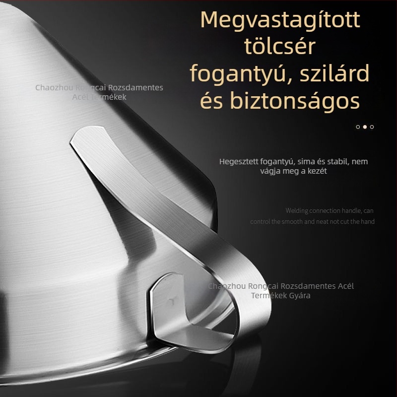304 rozsdamentes acélból készült tömör tölcsér szűrővel, konyhai olaj- és boröntéshez, nagy és kicsi átmérővel