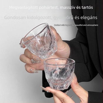 Wabi-Sabi stílusú mini gleccser pohár otthoni használatra, whisky-shot pohár – diszkrét luxus érzés