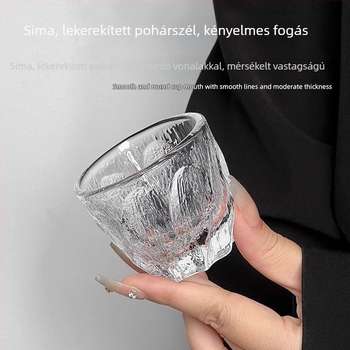 Wabi-Sabi stílusú mini gleccser pohár otthoni használatra, whisky-shot pohár – diszkrét luxus érzés