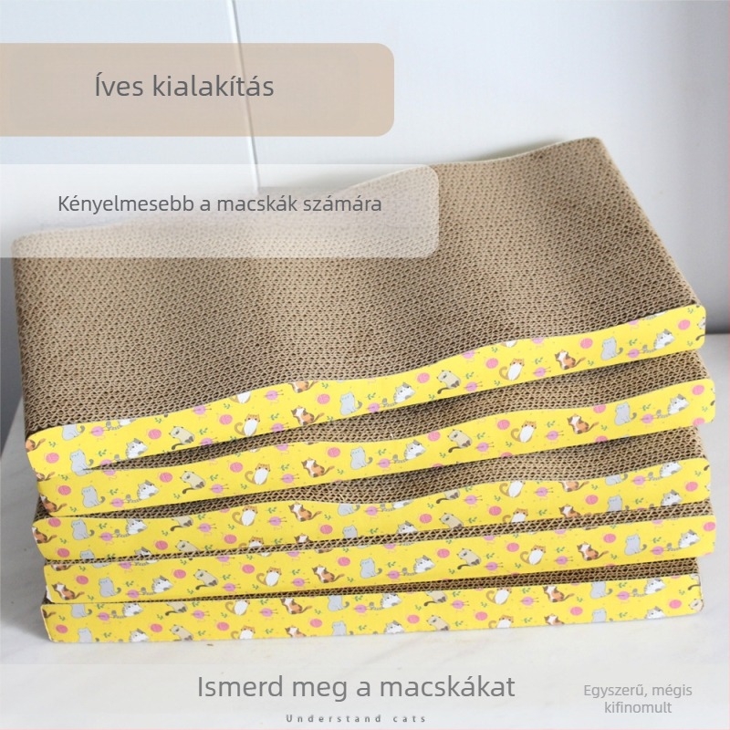 Macska kaparó deszka hullámkartonból, kanapé-stílusú, függőleges állvány, kopásálló, nagy méret