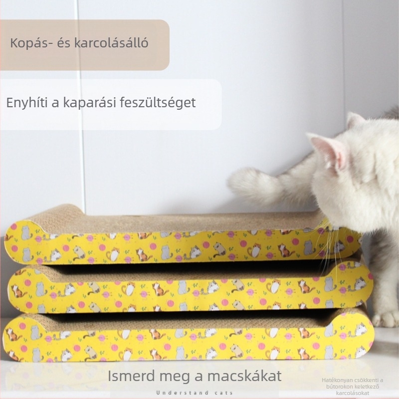 Macska kaparó deszka hullámkartonból, kanapé-stílusú, függőleges állvány, kopásálló, nagy méret