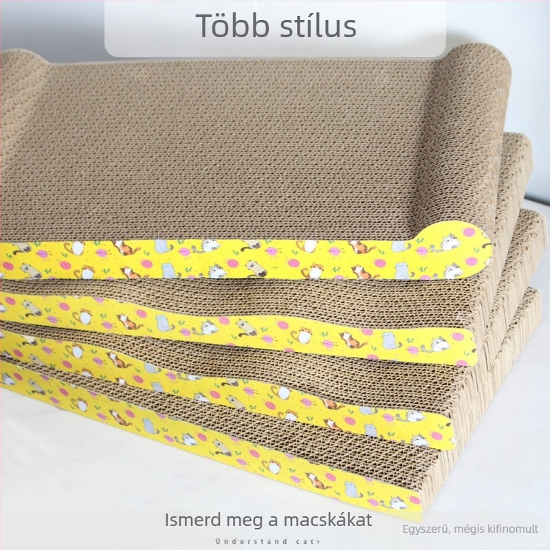 Macska kaparó deszka hullámkartonból, kanapé-stílusú, függőleges állvány, kopásálló, nagy méret