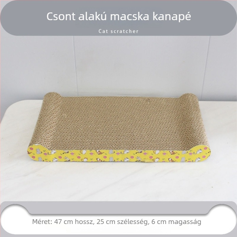 Macska kaparó deszka hullámkartonból, kanapé-stílusú, függőleges állvány, kopásálló, nagy méret