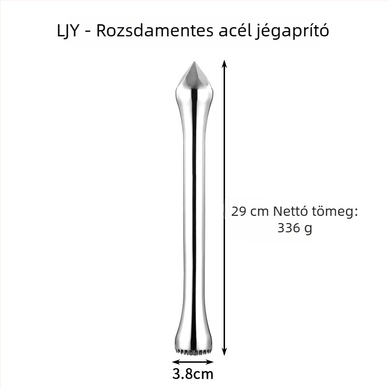 304 rozsdamentes acél jégzúzó kalapács, gyümölcsprés és citrompép-zúzó – eszköz tej-tea készítéséhez