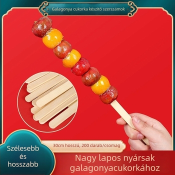 30 cm sík bambusznyárs cukorral bevont galagonya gyümölcsökhöz