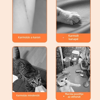 Szív alakú cicakarmoló párna, falra ragasztható, kopásálló, nem hullik szál, védi a kanapét a karmolástól