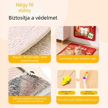 Macska mászó matrac derékszögű, karcolásálló falikép és karcoló deszka