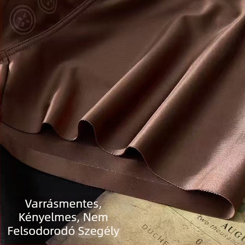 Future Family Férfiaknak szatén Ice Silk boxer briefek, könnyűek és puhák, középmagas derék, egyszínű