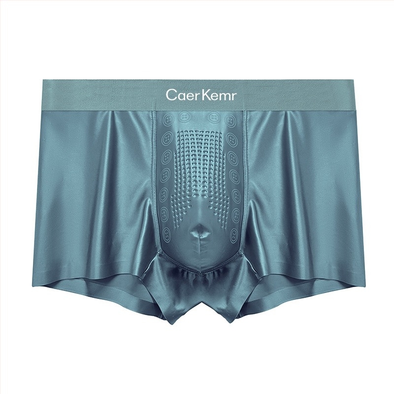 Future Family Férfiaknak szatén Ice Silk boxer briefek, könnyűek és puhák, középmagas derék, egyszínű