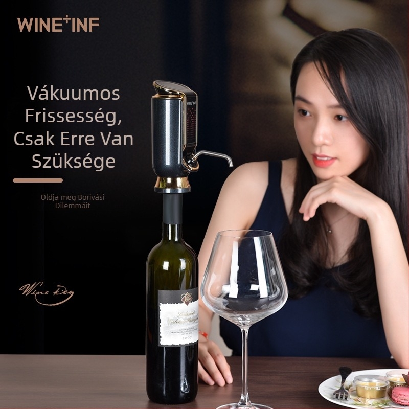 WINF+INF Elektromos automata bordekanter, rozsdamentes acél, 1000 ml feletti kapacitás, fekete, ajándékdoboz