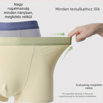 Férfi pamut alsónemű, a bőr érzete, varrás nélküli, magas elasztikus derekú, antibakteriális ágyéktáj, lélegző, 4XL