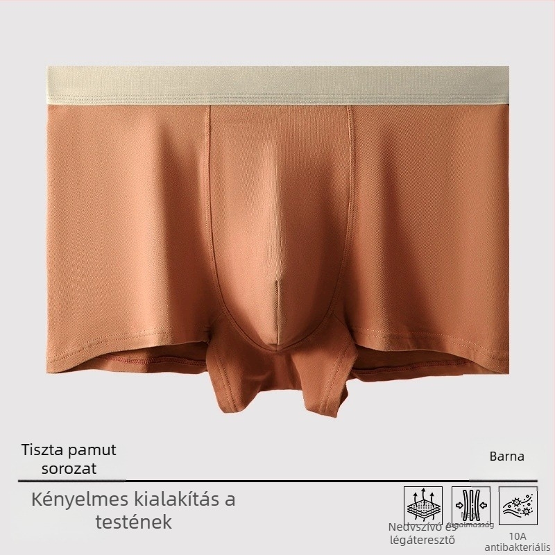 Férfi pamut alsónemű, a bőr érzete, varrás nélküli, magas elasztikus derekú, antibakteriális ágyéktáj, lélegző, 4XL