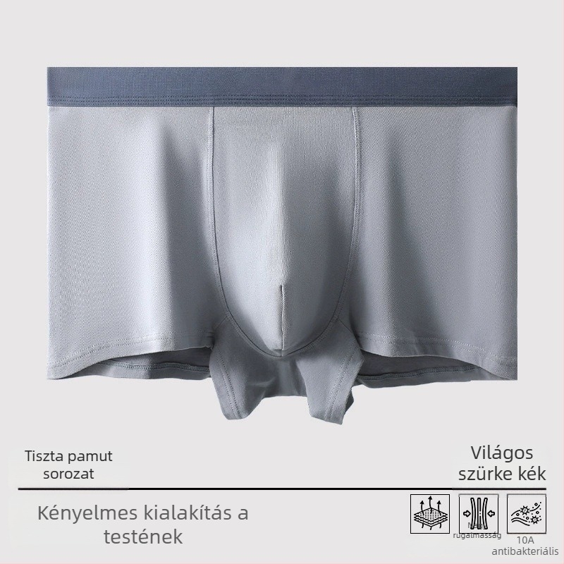 Férfi pamut alsónemű, a bőr érzete, varrás nélküli, magas elasztikus derekú, antibakteriális ágyéktáj, lélegző, 4XL