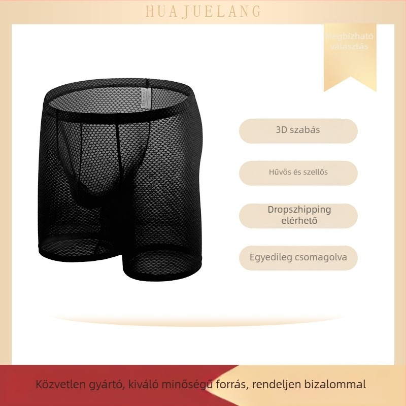 Férfi U‑formájú boxeralsó hálós és lélegző
