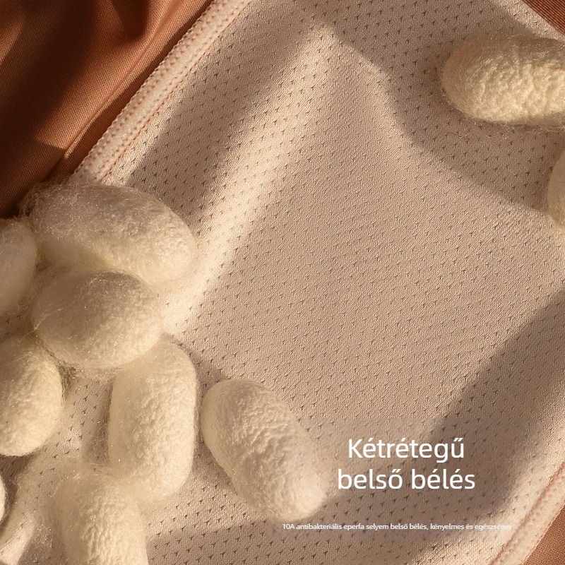 Jégselyem anyagú, szaténhatású férfi boxeralsó, Mulberry selyem 10A, antibakteriális ágyéki rész