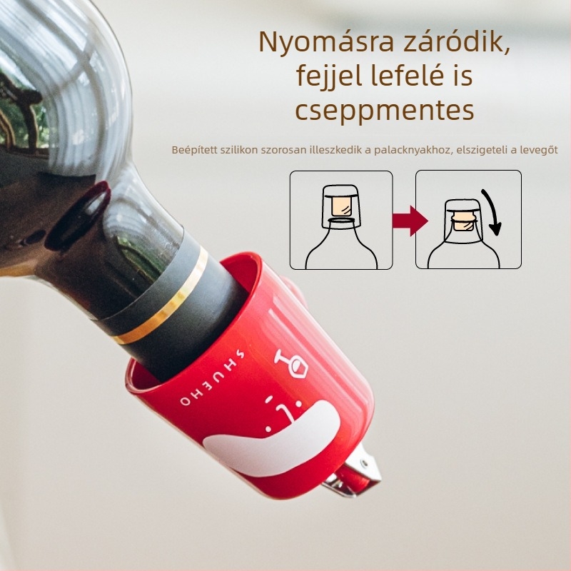 Elephant Brand szilikon bordugó, univerzális a vörösborhoz és a szódavízhez