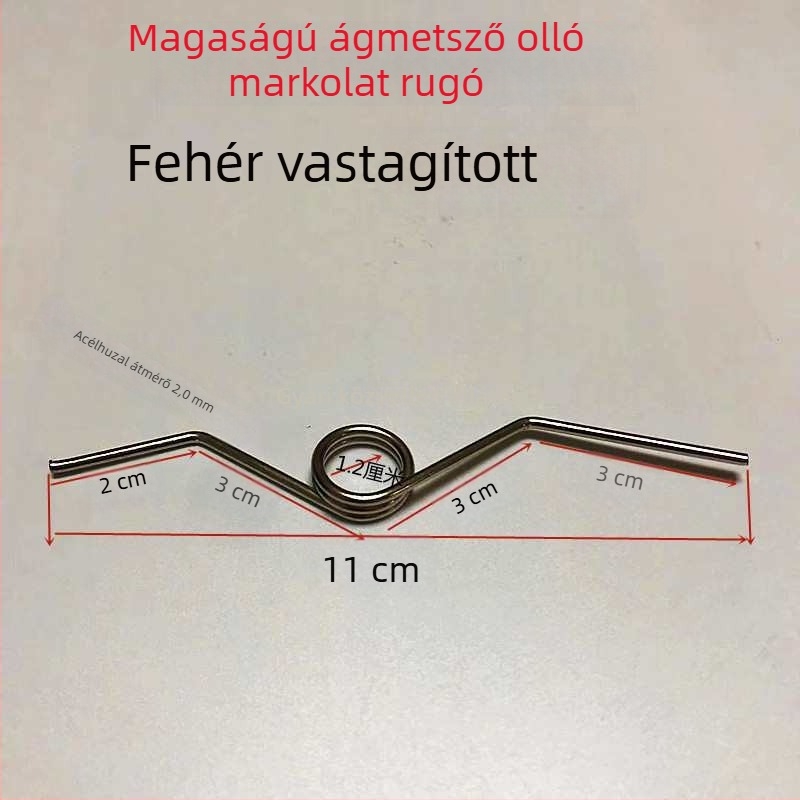 Magas ágak metszőolló rugós fogantyúval — gyümölcsfa metszőolló, V alakú megerősített rugó, ergonómikus nyél