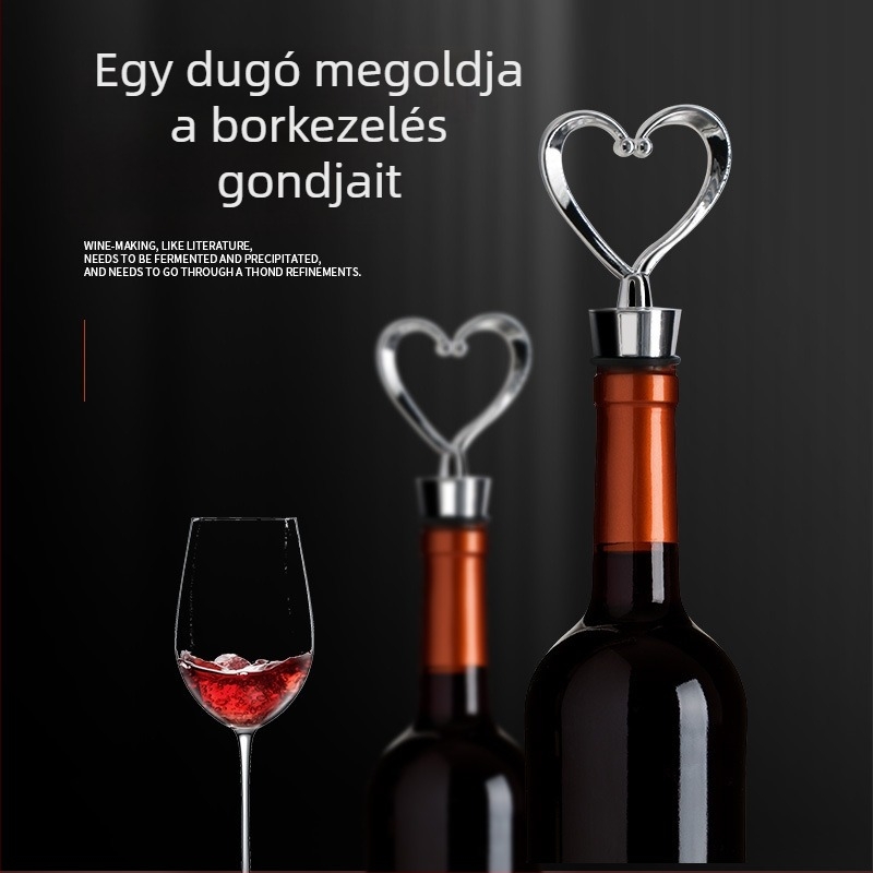 Szív alakú dugó boros palackhoz, pezsgőhöz és sörhöz