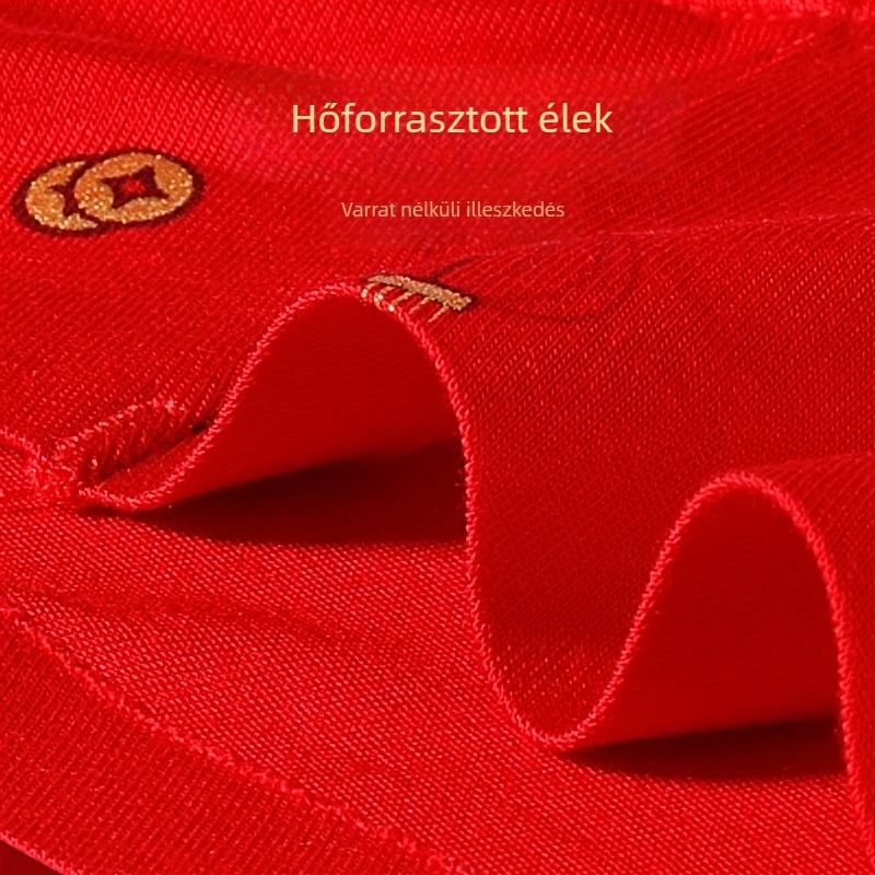 Férfi piros modál alsónemű, 60-count fonalból, horoszkóp év stílus