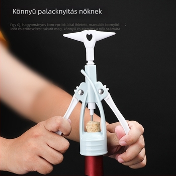 Többcélú borosüvegnyitó készlet vastagabb műanyag testtel