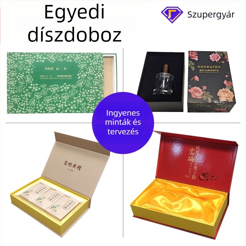 Prémium mooncake és teás ajándékdoboz ég és föld fedéllel
