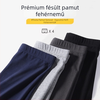 Jiachuan 100% pamut férfi boxer brief, varrás nélküli, antibakteriális ágyékrész, középmagas derék, lélegző és kényelmes