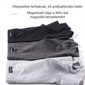 Jiachuan 100% pamut férfi boxer brief, varrás nélküli, antibakteriális ágyékrész, középmagas derék, lélegző és kényelmes