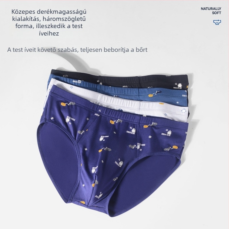 Férfi modal alsónadrág középmagas derekú, lélegző, antibakteriális, gyorsan száradó