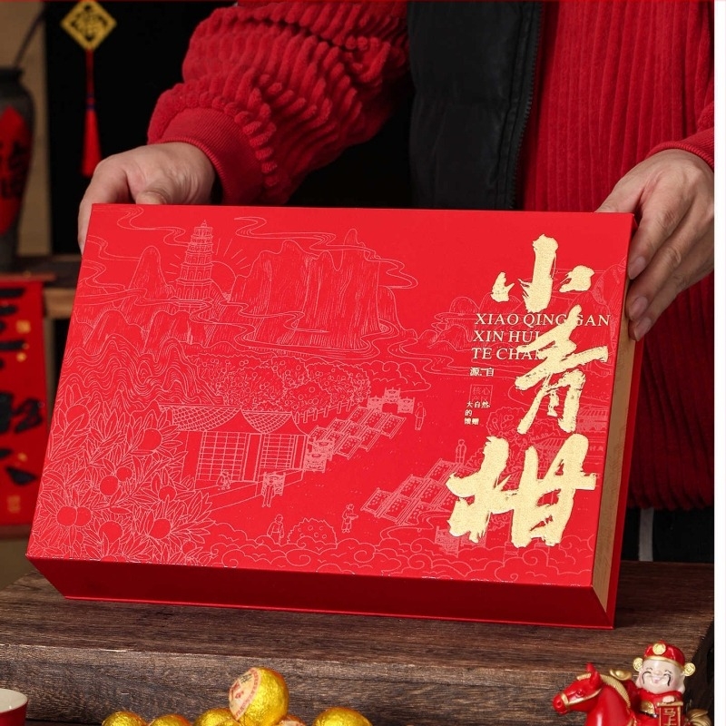 2026 prémium fekete tea Xinhui különlegességgel – kis zöld mandarin tea-darabok, 18 vagy 28 darab, teás csomagolású doboz, ajándékdoboz, üres doboz