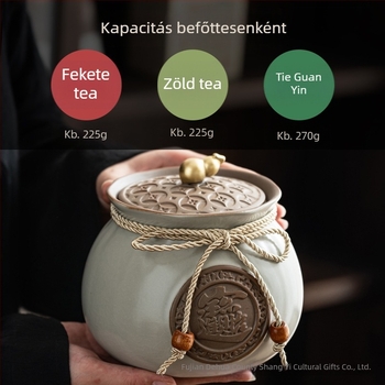 Üres teás ajándékdoboz kerámiából, 10 darabos készlet, fehér tea, fekete tea, Longjing és Pu'er, kínai stílus, modell 2026