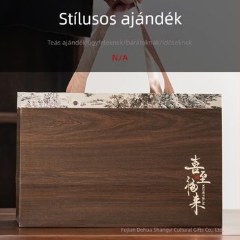 Üres teás ajándékdoboz kerámiából, 10 darabos készlet, fehér tea, fekete tea, Longjing és Pu'er, kínai stílus, modell 2026