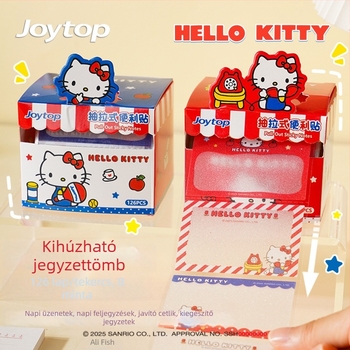 Hello Kitty átlátszó kihúzható jegyzetlapok – újrahasználható memo
