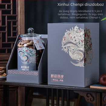 Luxus Xinwill narancshéj ajándékdoboz üvegben, 250 g, nedvességálló, zárt, száraz érlelt héj, üres ajándékdoboz