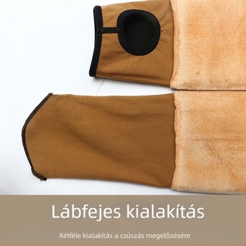 Téli nylon harisnyanadrág fleece-sel bélelt, meleg és vastag, bőrhatású, külső viselésre