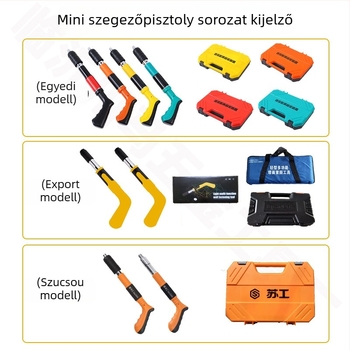 Pneumatikus szegező mennyezeti kábelcsatornákhoz és HVAC-telepítéshez — kézi beton zajcsillapító fej