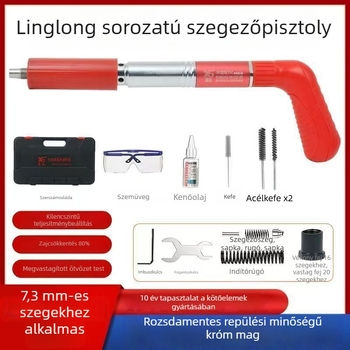 Pneumatikus szegező mennyezeti kábelcsatornákhoz és HVAC-telepítéshez — kézi beton zajcsillapító fej