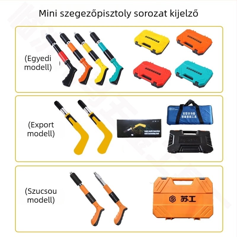 Pneumatikus szegező mennyezeti kábelcsatornákhoz és HVAC-telepítéshez — kézi beton zajcsillapító fej