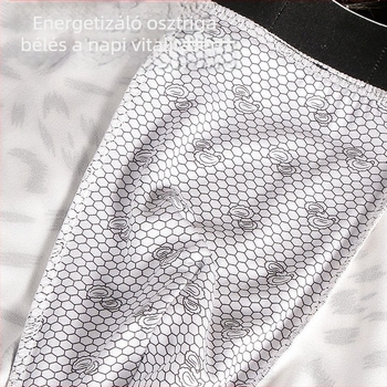 Férfi boxer brief s leopárd mintával, ice silk anyagból, lélegző és kényelmes nyárra, középmagas derékkal