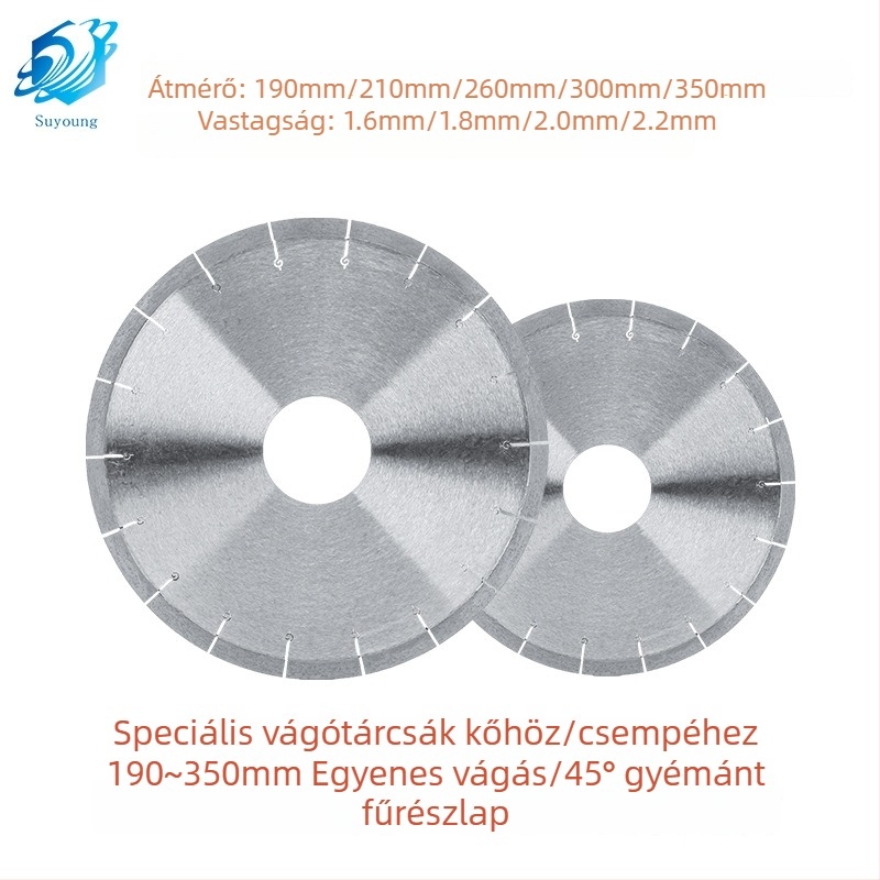 Gyémántos kőlap élzáró vágókorong, ultra vékony kerámia nagyformátumú csempe-hez, Ø180/200/250/300/350 mm