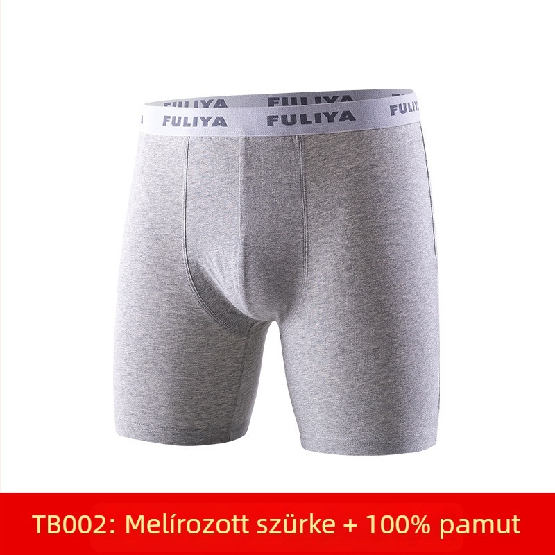 100% pamut hosszú lábú férfi boxeralsó, nyáron lélegző, nagy méret, anti- irritáció a szeméremszövet területén, sportos alsó