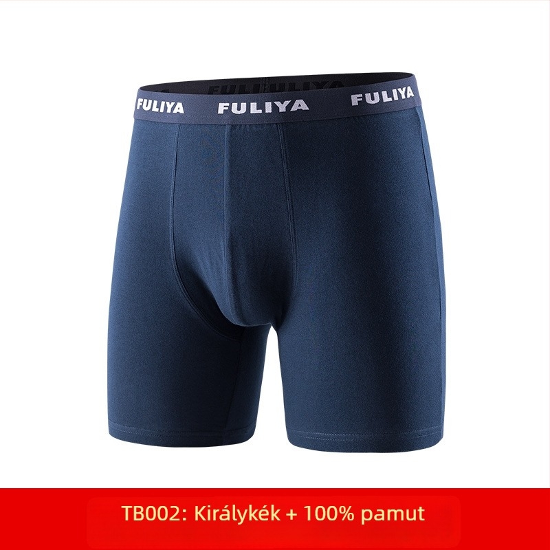100% pamut hosszú lábú férfi boxeralsó, nyáron lélegző, nagy méret, anti- irritáció a szeméremszövet területén, sportos alsó