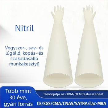 Nitril kesztyűk, kémiai ellenálló képességgel, olajálló, korrózió- és sav-bázis ellenálló