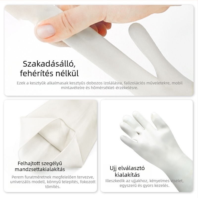 Nitril kesztyűk, kémiai ellenálló képességgel, olajálló, korrózió- és sav-bázis ellenálló