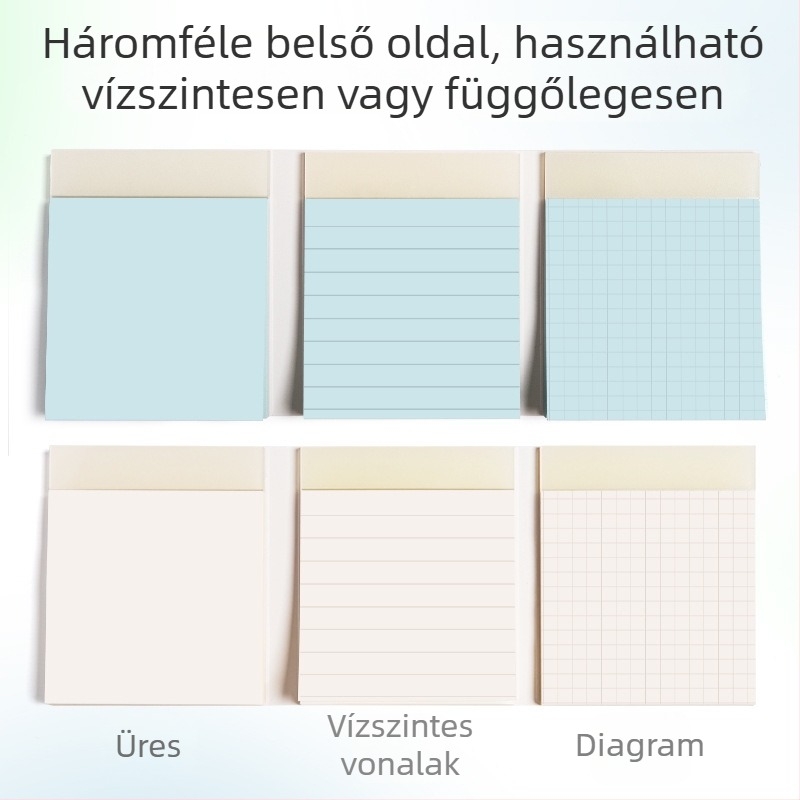 Maihe Taco Taco 3-in-1 ragasztós jegyzetfüzet iskolásoknak, 60 oldal