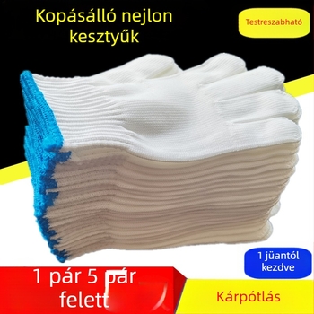 Személyre szabott, vastagított kopásálló nejlon munkavédelmi kesztyű
