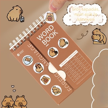 Capybara matricák — erős tapadású, ragasztónyom nélkül, gyerekek iskolai füzetéhez; jutalmazó és bátorító matricák.