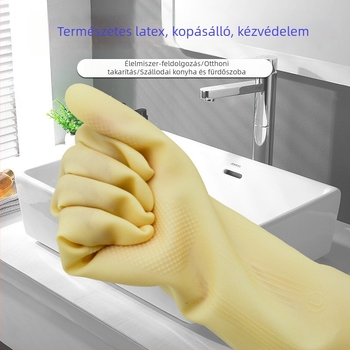 A8 kopásálló gumírozott latex kesztyűk háztartási használatra, csúszásmentes, vízálló, mosogatáshoz, mosáshoz és autómosáshoz, védelem a kezeknek.