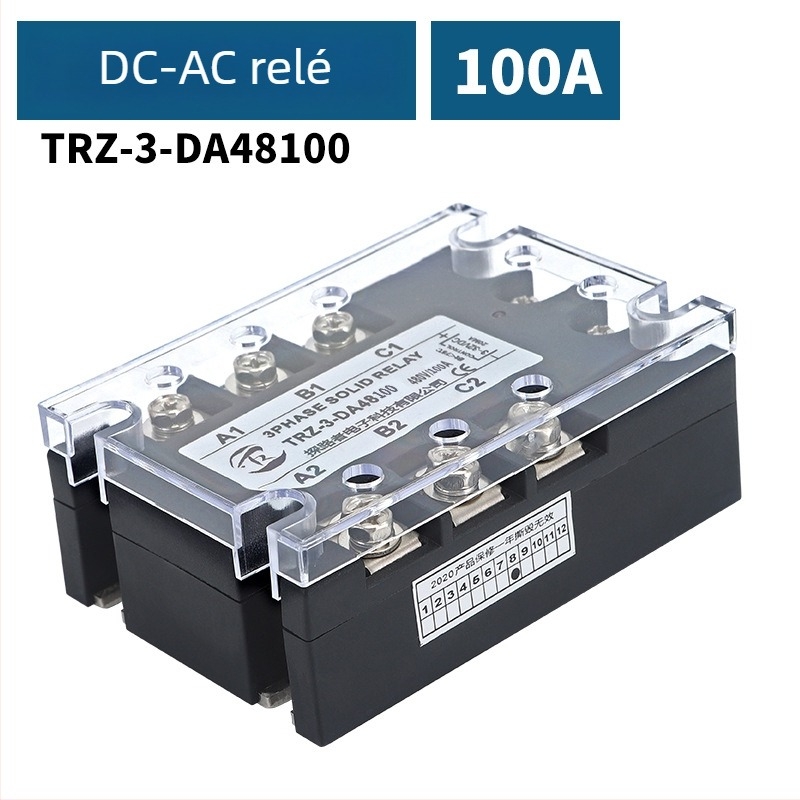 TRZ-3-DA4810 háromfázisú szilárdtest-relé, 10A, DC-vezérlés, AC terhelés