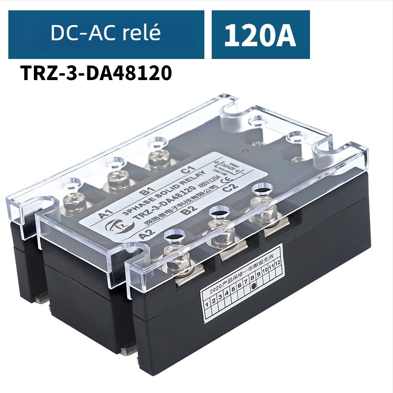 TRZ-3-DA4810 háromfázisú szilárdtest-relé, 10A, DC-vezérlés, AC terhelés